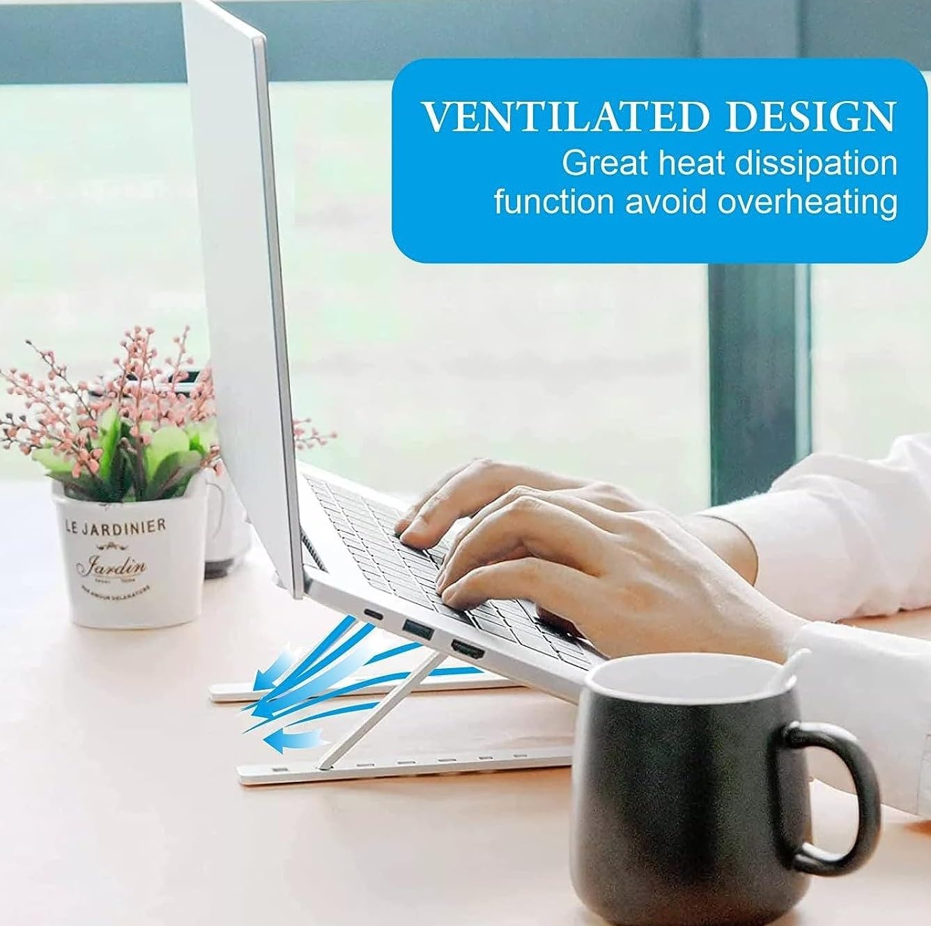 Foldable Adjustable Height Laptop Stand and Tablet Standfor All Laptops and Tablets