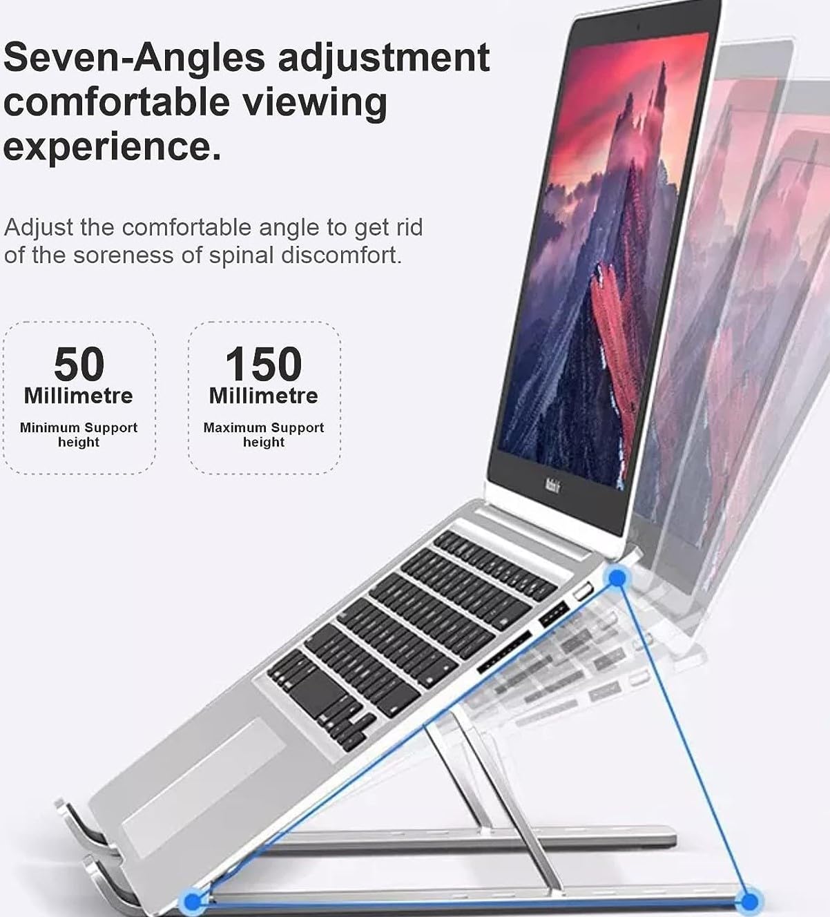 Foldable Adjustable Height Laptop Stand and Tablet Standfor All Laptops and Tablets